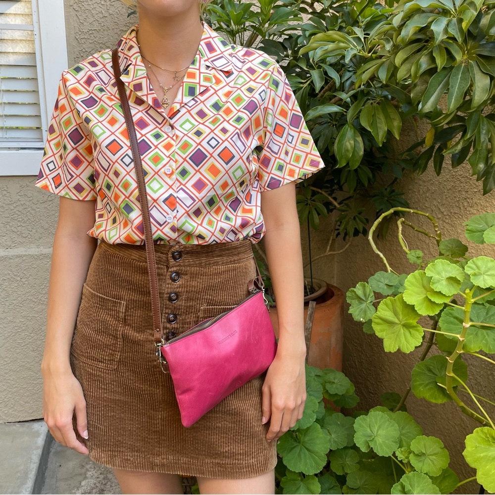 New crimson Chairman’s Elite leather crossbody bag/clutch